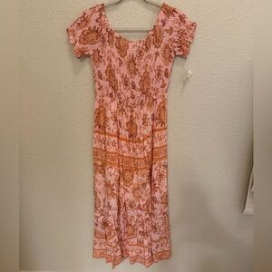 Floral dress with smoked top